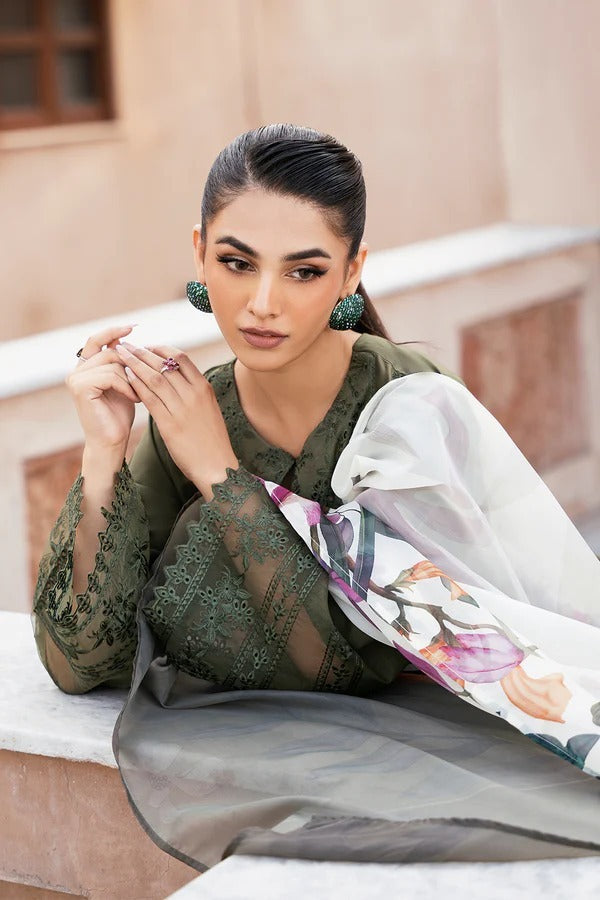 EID COLLECTION Izel Embroidered lawn Three Piece IZ-05