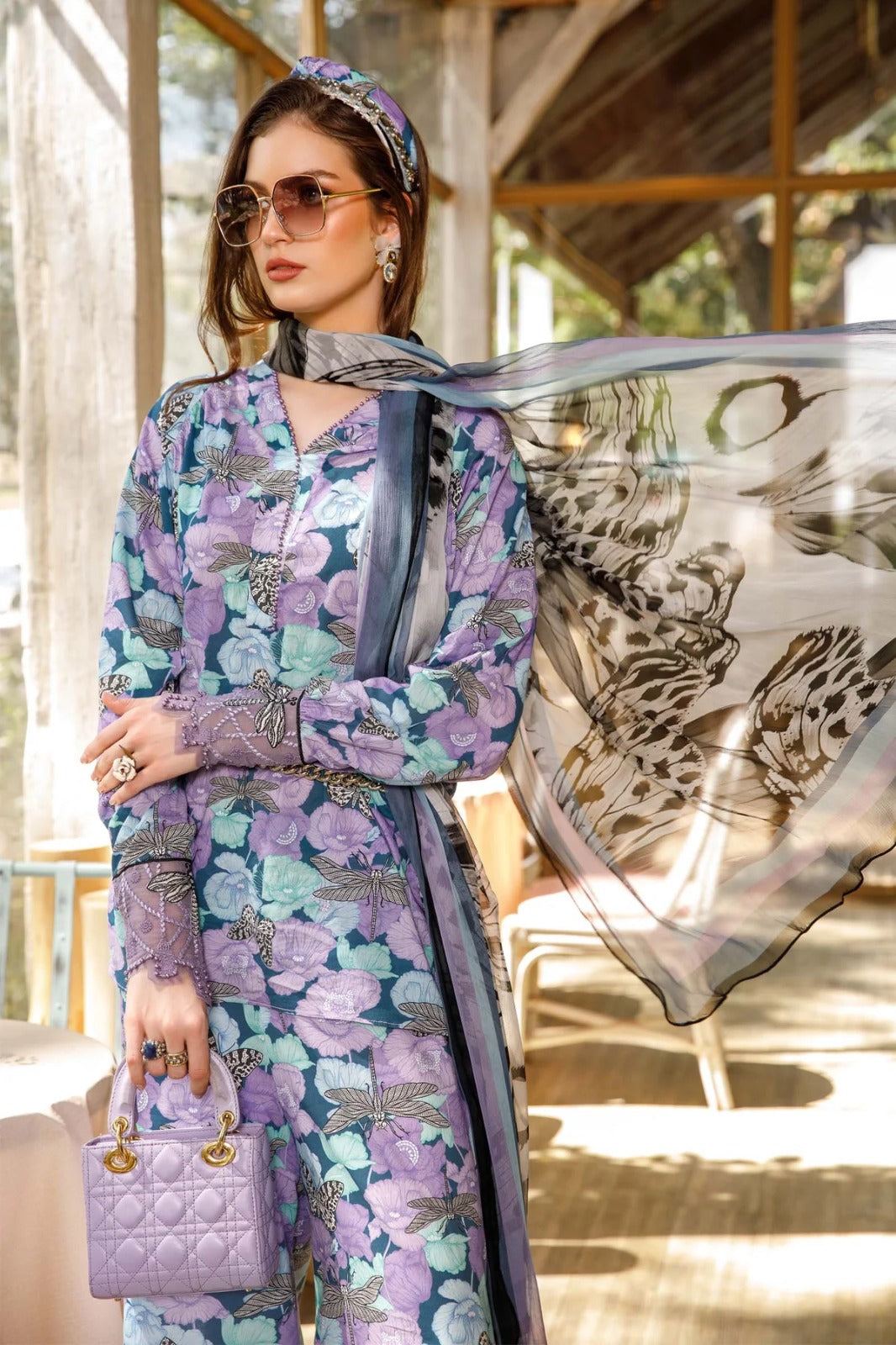 M-Print 03 Lawn Digital Printed Three Piece