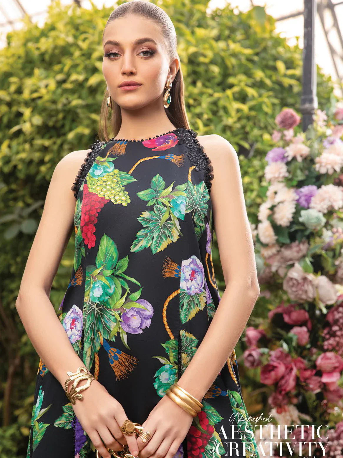 M-Print 1040 Lawn Digital Printed Three Piece