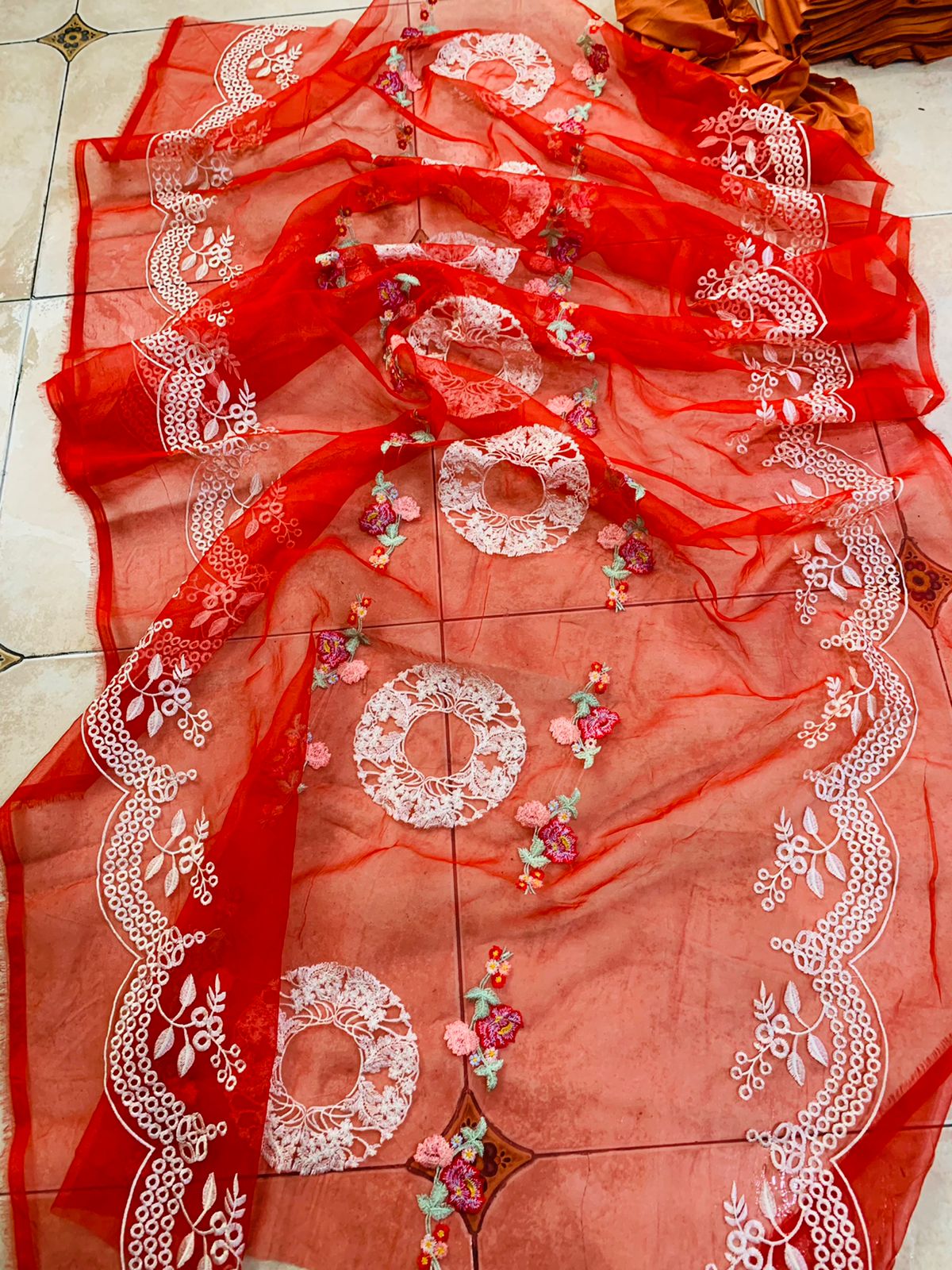 Crimsonn CR-05 Red Embroidered Lawn Three Piece Summer Collection