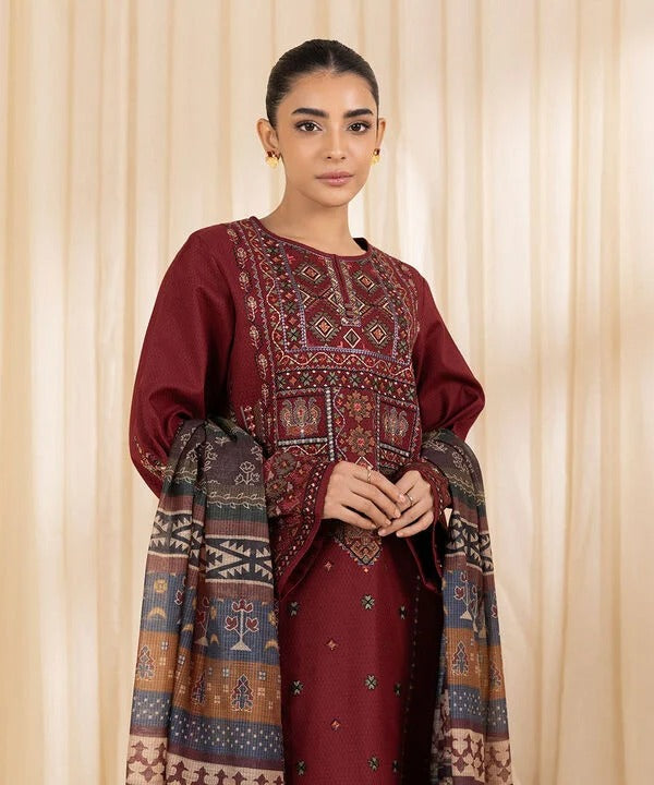 sapphire Embroidered lawn Three Piece SP-715