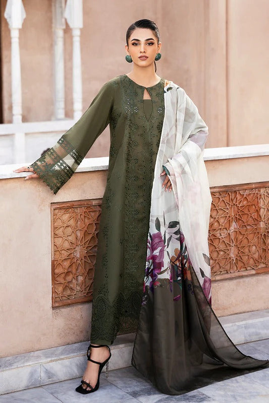 EID COLLECTION Izel Embroidered lawn Three Piece IZ-05