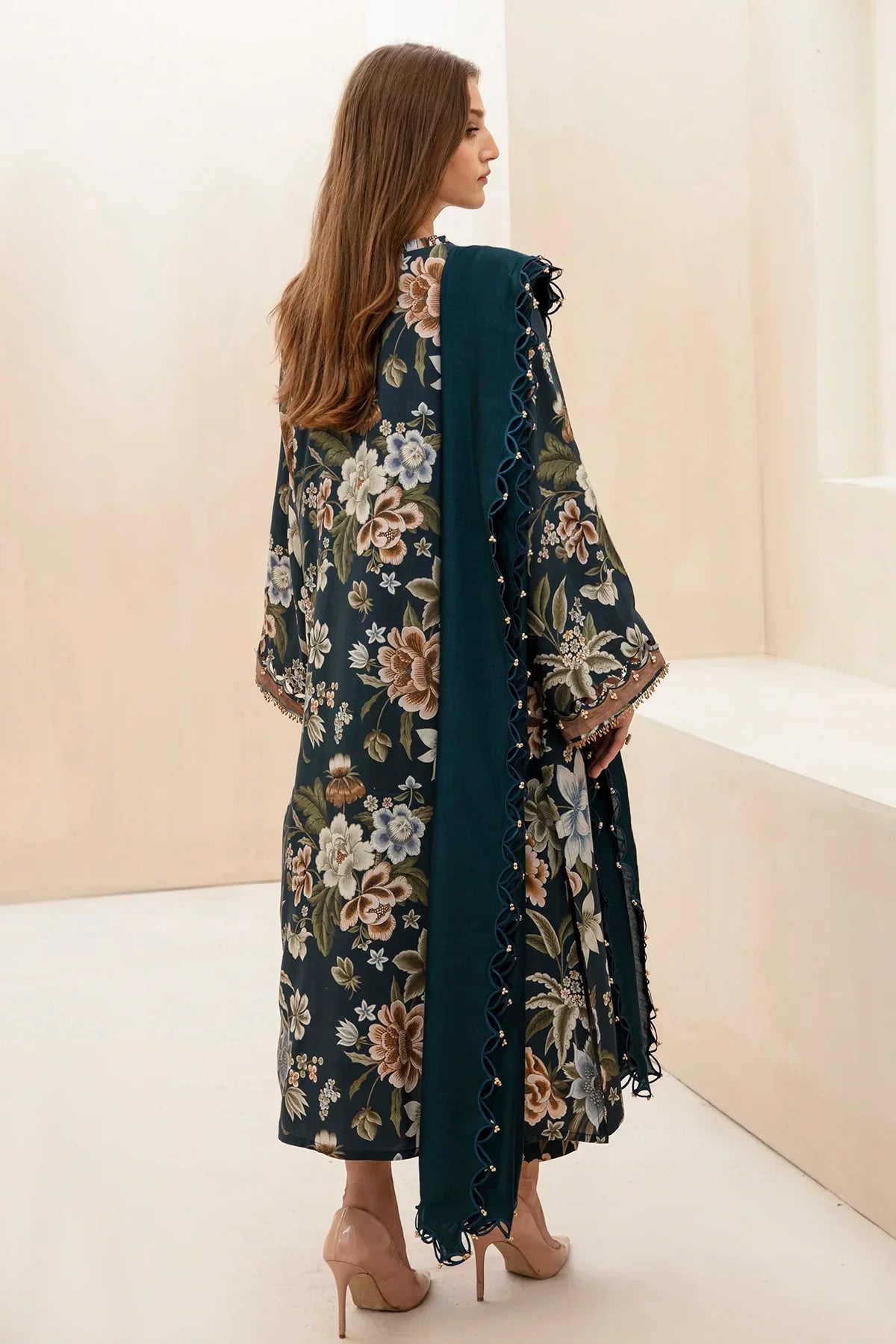 Baroque D-793 Printed three  piece suit