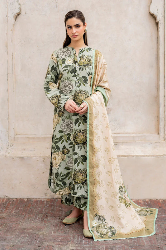 Baroque D-799 Printed three  piece suit