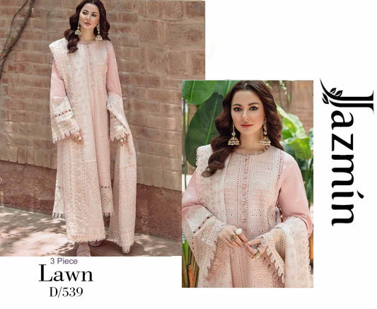 Embroidered lawn&nbsp;Shirt&nbsp; Printed slub dupatta  Code 03