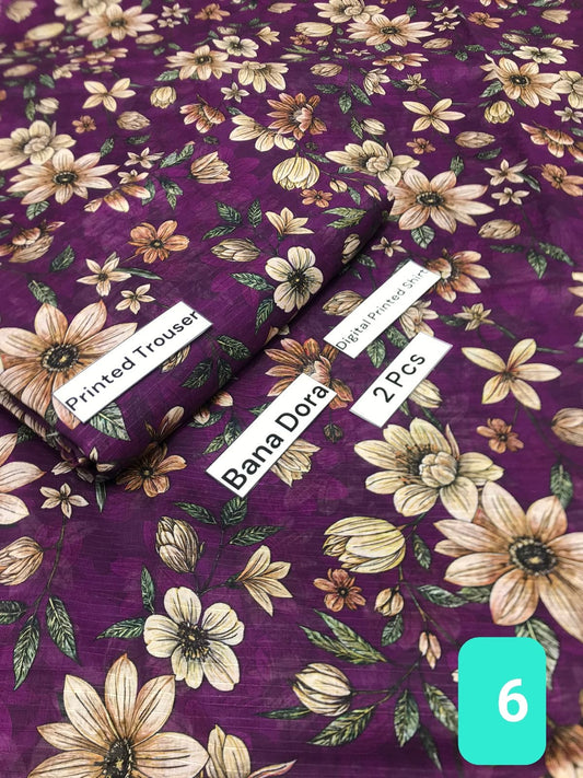 Digital Printed Bana Dora Lawn / 6