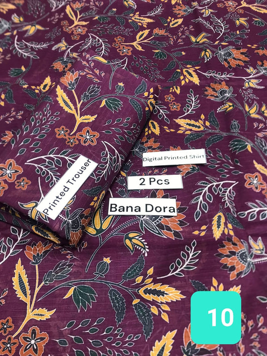 Digital Printed Bana Dora Lawn / 10