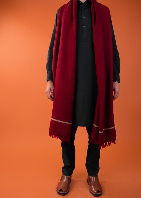 Men Premium Shwal (  Mehron+White+Black  )