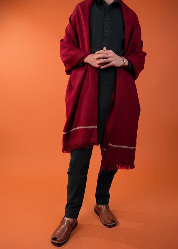 Men Premium Shwal (  Mehron+White+Black  )