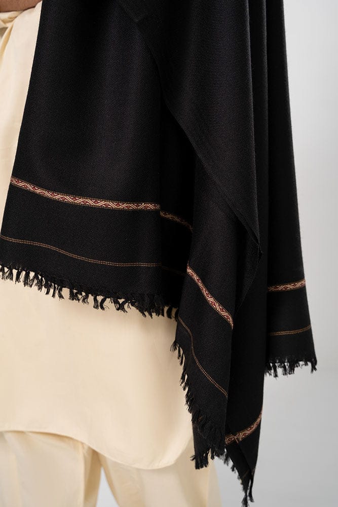 Men Premium Shawls - Shawal (  Black  ) Free Delivery