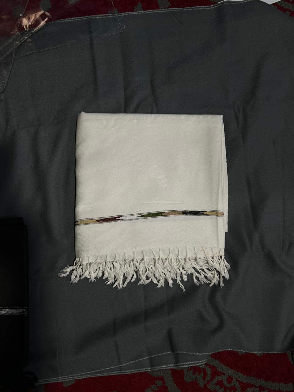 Men Premium Shwal (  Mehron+White+Black  )